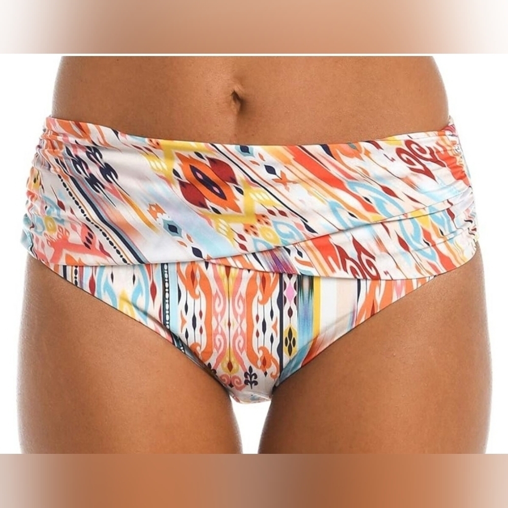 NWT La Blanca Mid Waist Bend Bikini Bottom Size 14